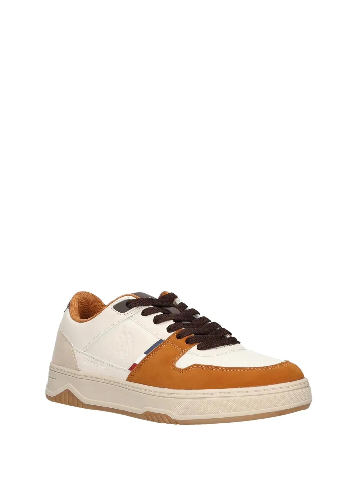 SNEAKERS UOMO - US POLO ASSN. BIANCO-CUOIO - YPER006M/6YN1