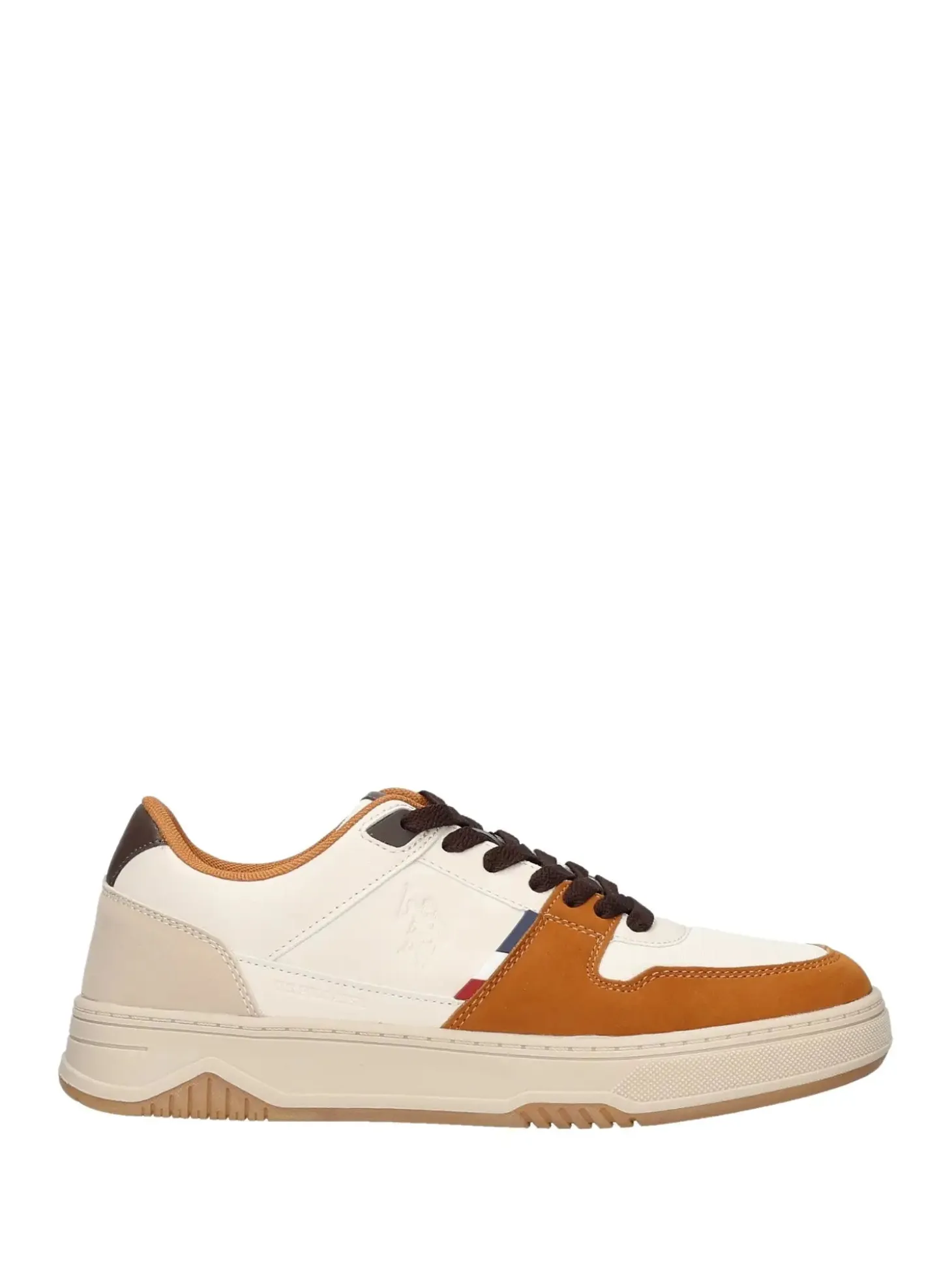 SNEAKERS UOMO - US POLO ASSN. BIANCO-CUOIO - YPER006M/6YN1
