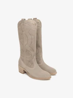 STIVALE DONNA - NERO GIARDINI BEIGE - E615122D