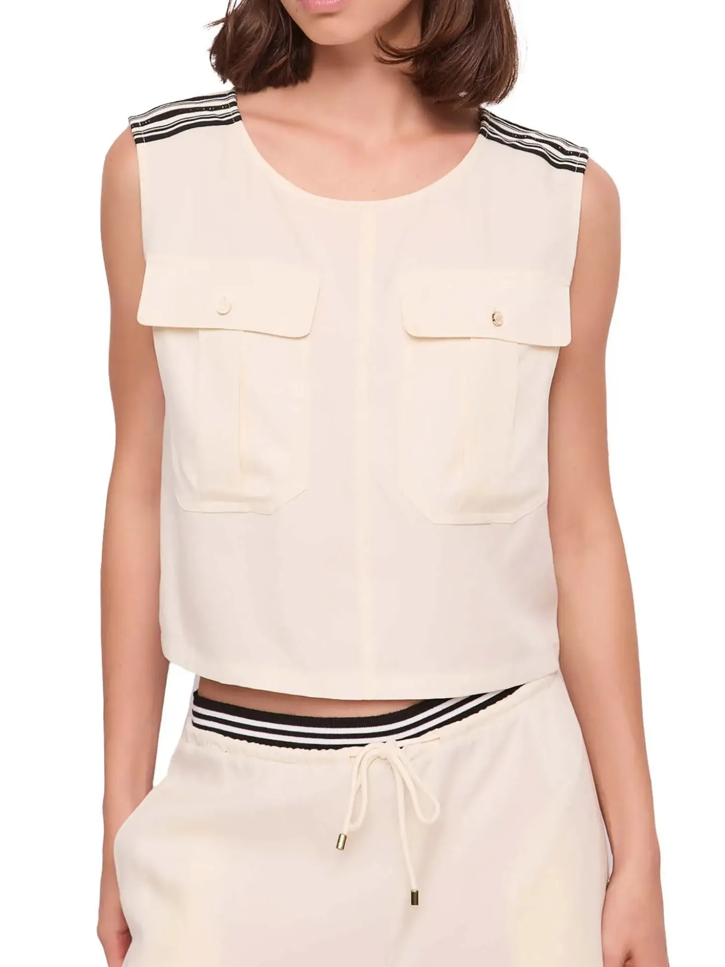 TOP DONNA - GAUDI JEANS BEIGE - 611BD45005