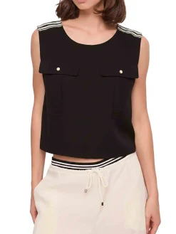 TOP DONNA - GAUDI JEANS NERO - 611BD45005