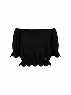 TOP DONNA - GUESS APPAREL NERO - W6GP47 K3336