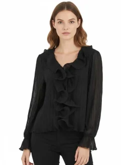 TOP DONNA - GUESS APPAREL NERO - W6RH31 WI342