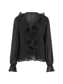TOP DONNA - GUESS APPAREL NERO - W6RH31 WI342