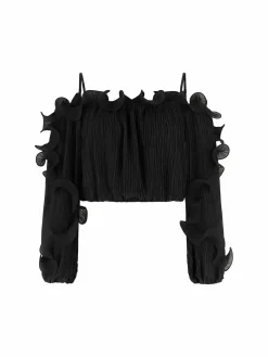 TOP DONNA - GUESS APPAREL NERO - W6RH29 WI342