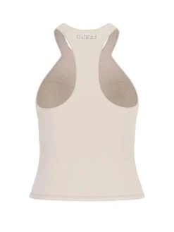 TOP DONNA - GUESS ATHLEISURE BIANCO - V6RP09 KD932