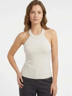TOP DONNA - GUESS ATHLEISURE BIANCO - V6RP09 KD932