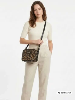 TRACOLLA DONNA - CAFE NOIR LEOPARDO - C3NN1103