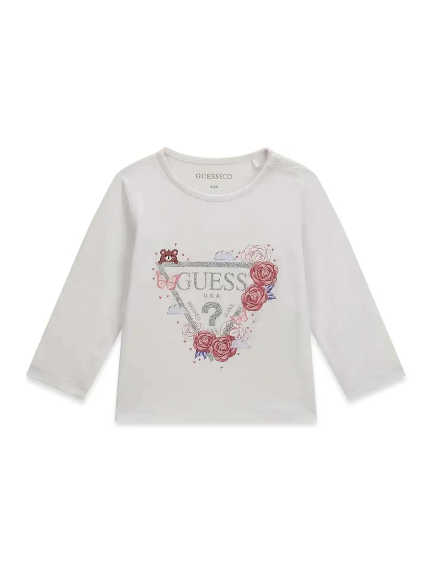 T-SHIRT BAMBINA - GUESS KIDS BIANCO - K6YI24 K3732