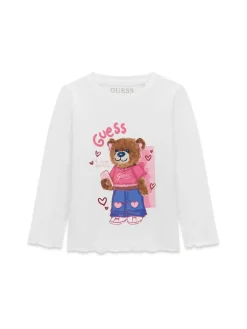 T-SHIRT BAMBINA - GUESS KIDS BIANCO - K6YI11 K3676