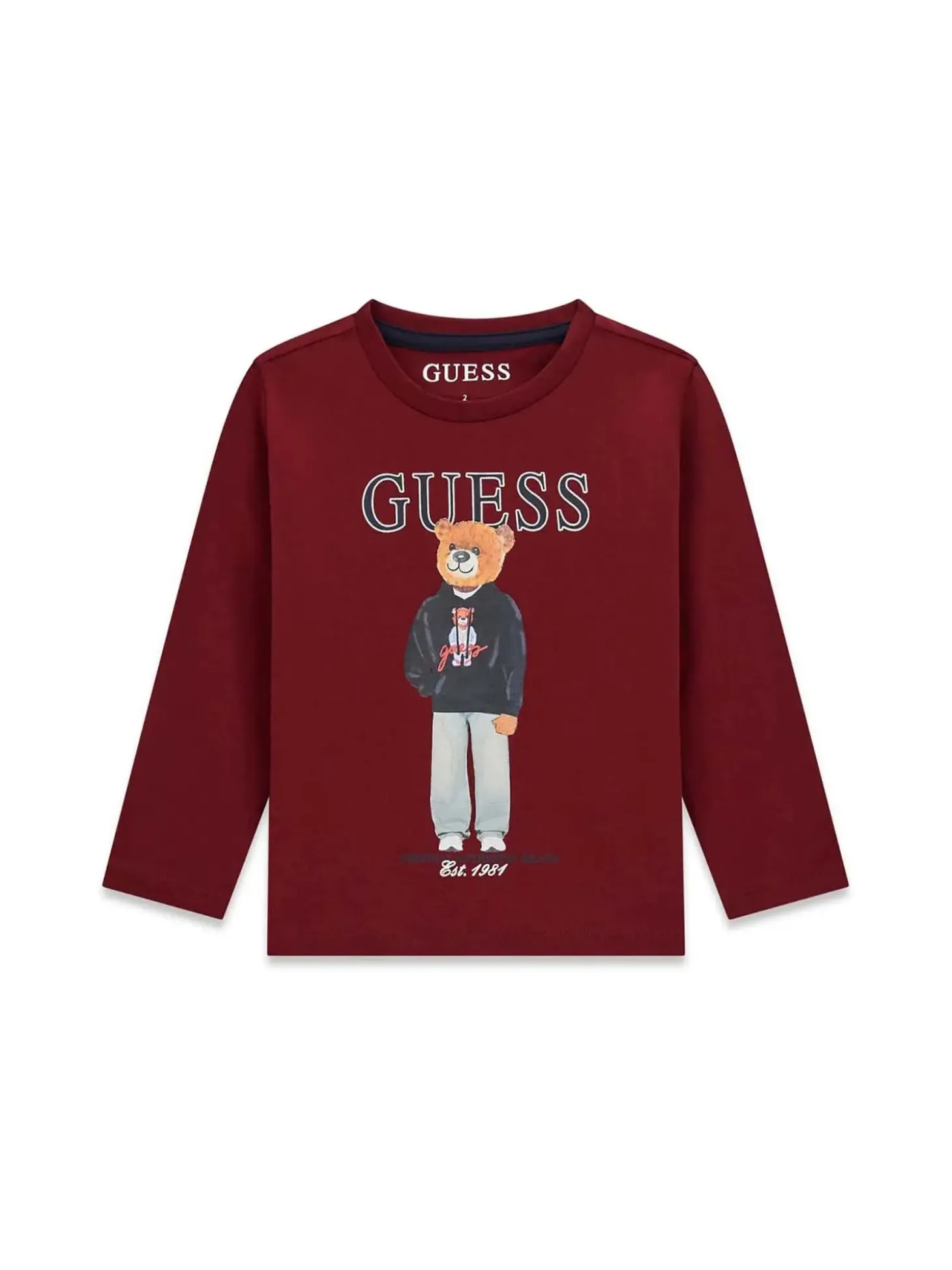 T-SHIRT BAMBINO - GUESS KIDS BORDEAUX - N6YI06 K3794