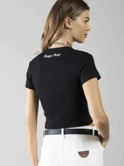 T-SHIRT DONNA - DENNY ROSE NERO - 611DD64016