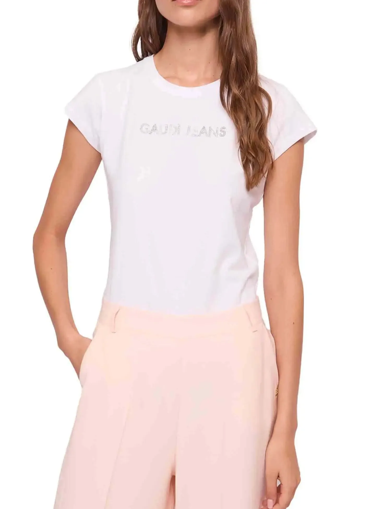T-SHIRT DONNA - GAUDI JEANS BIANCO - 611BD64059