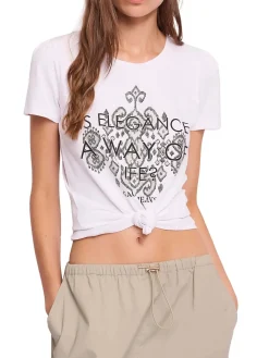 T-SHIRT DONNA - GAUDI JEANS BIANCO - 611BD64049