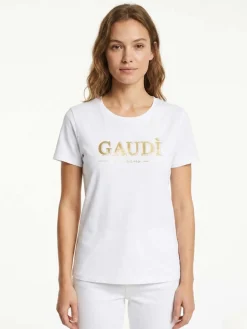 T-SHIRT DONNA - GAUDI JEANS BIANCO - 611BD64060