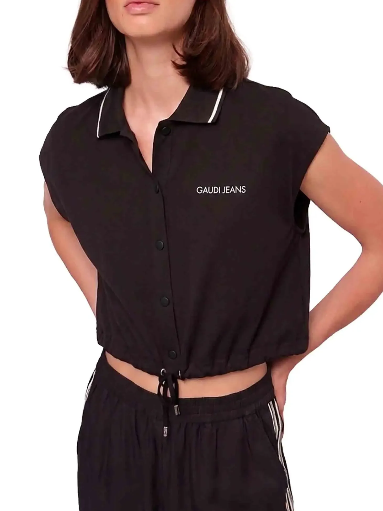 T-SHIRT DONNA - GAUDI JEANS NERO - 611BD64021