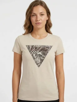 T-SHIRT DONNA - GUESS APPAREL BEIGE - W6GI19 K3042