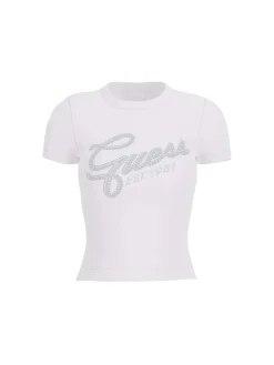T-SHIRT DONNA - GUESS APPAREL BIANCO - W6RI22 KA0H1