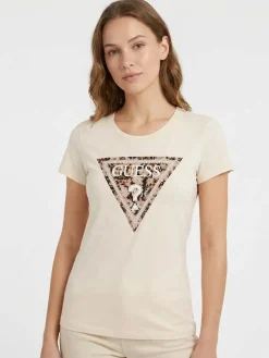 T-SHIRT DONNA - GUESS APPAREL BIANCO - W6RI32 J1314