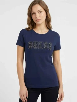 T-SHIRT DONNA - GUESS APPAREL BLU - W5GI04 J1314