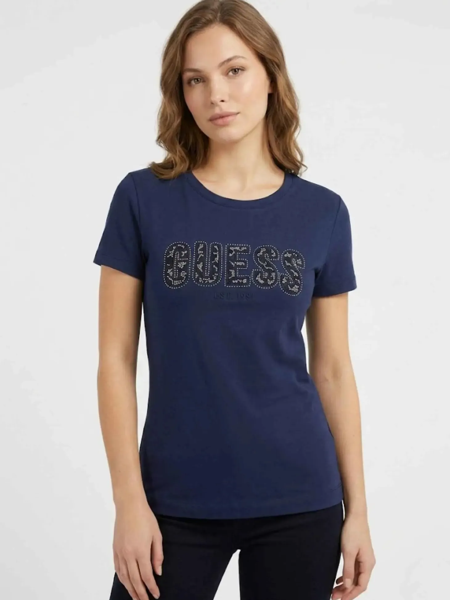T-SHIRT DONNA - GUESS APPAREL BLU - W5GI04 J1314
