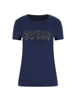 T-SHIRT DONNA - GUESS APPAREL BLU - W5GI04 J1314