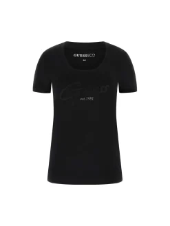 T-SHIRT DONNA - GUESS APPAREL NERO - W6GI14 K3033