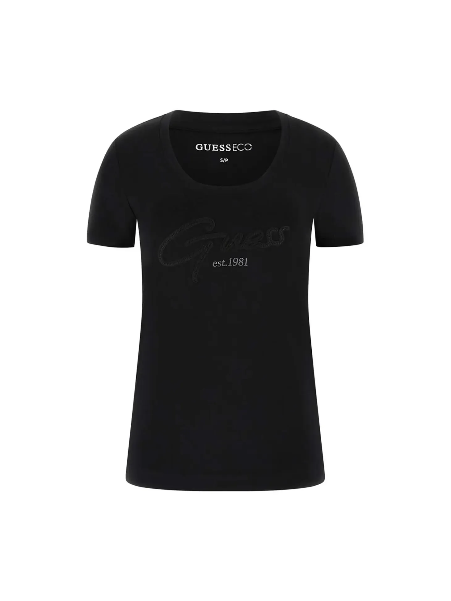 T-SHIRT DONNA - GUESS APPAREL NERO - W6GI14 K3033