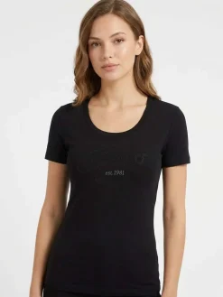 T-SHIRT DONNA - GUESS APPAREL NERO - W6GI14 K3033