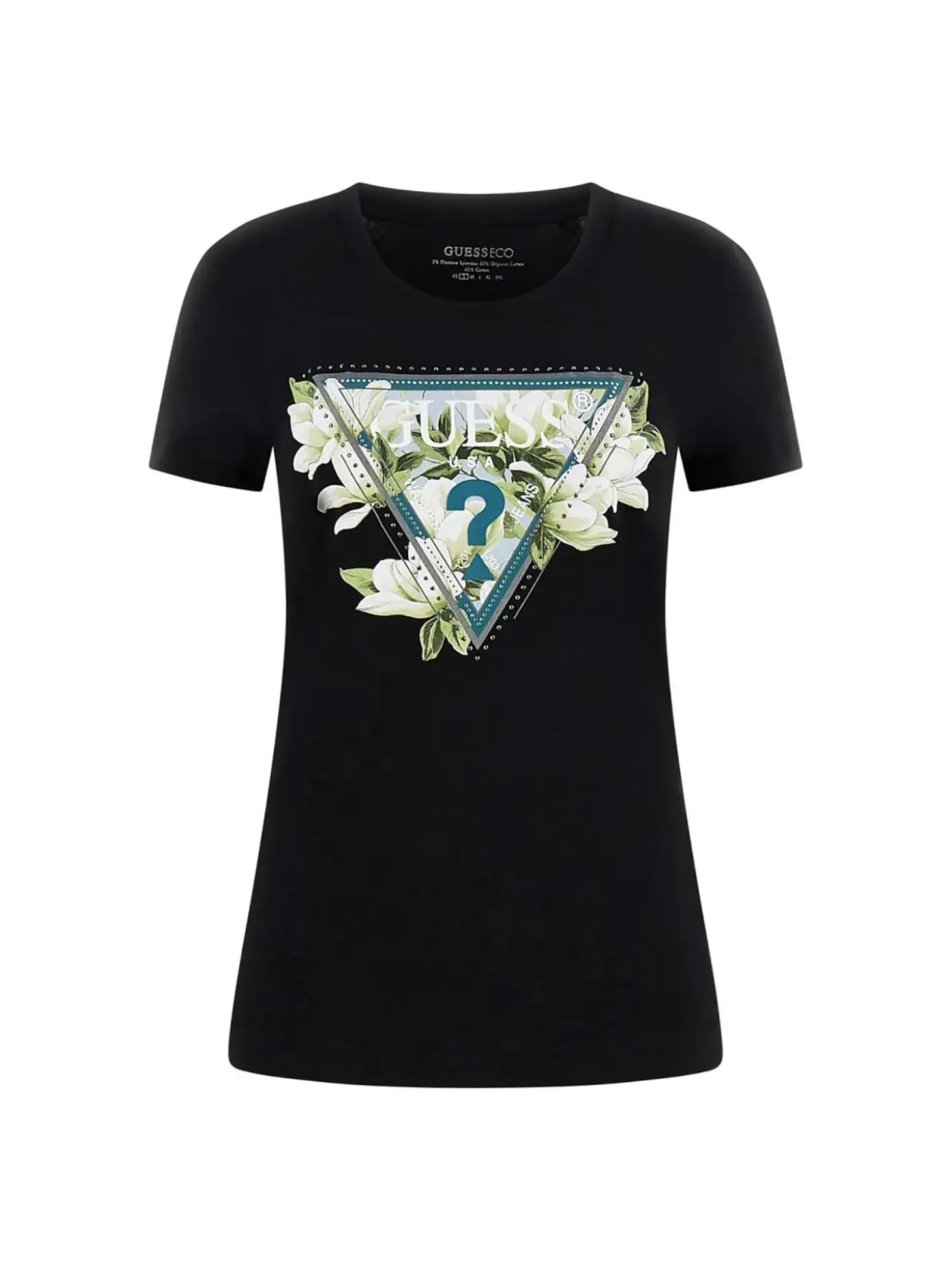 T-SHIRT DONNA - GUESS APPAREL NERO - W6RI35 J1314
