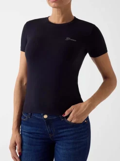 T-SHIRT DONNA - GUESS APPAREL NERO - W6YI12 K3751