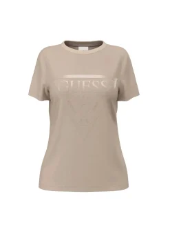 T-SHIRT DONNA - GUESS ATHLEISURE BEIGE - V2YI07 K8HM0