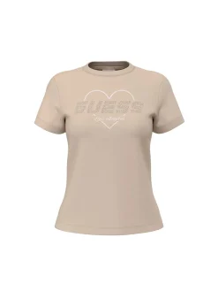 T-SHIRT DONNA - GUESS ATHLEISURE BEIGE - V5GI10 K9RM1