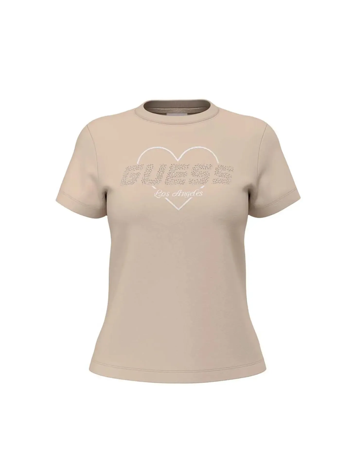 T-SHIRT DONNA - GUESS ATHLEISURE BEIGE - V5GI10 K9RM1