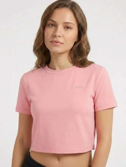 T-SHIRT DONNA - GUESS ATHLEISURE ROSA - V6GI17 K2984