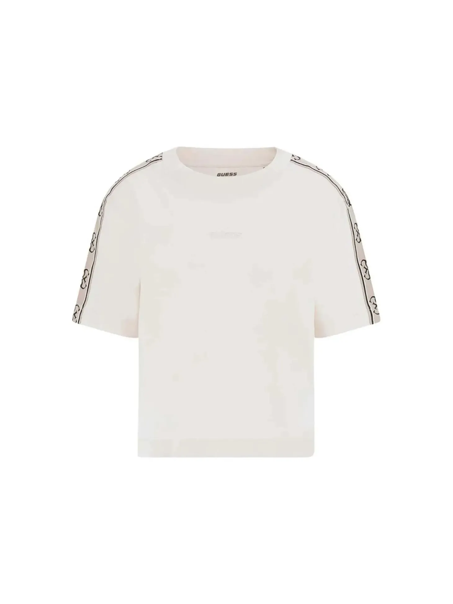 T-SHIRT DONNA - GUESS ATHLEISURE BIANCO SPORCO - V3RI08 I3Z14