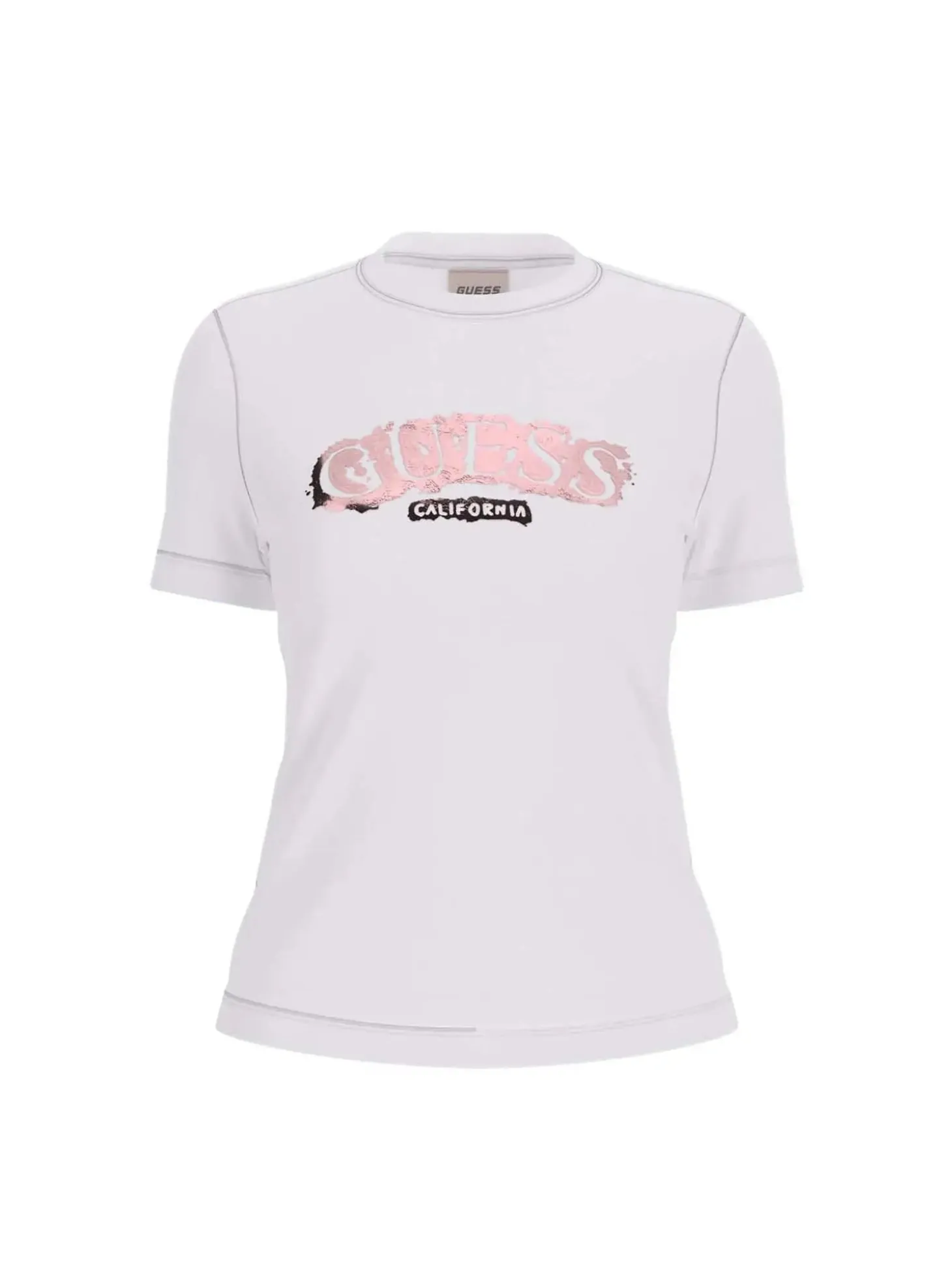 T-SHIRT DONNA - GUESS ATHLEISURE BIANCO - V6GI15 K2982