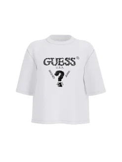 T-SHIRT DONNA - GUESS ATHLEISURE BIANCO - V4YI06 I3Z14