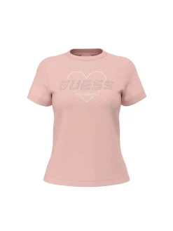 T-SHIRT DONNA - GUESS ATHLEISURE ROSA - V5GI10 K9RM1