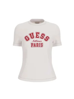 T-SHIRT DONNA - GUESS ATHLEISURE BIANCO - V6RI15 J1314