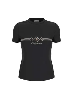 T-SHIRT DONNA - GUESS ATHLEISURE NERO - V6GI06 K2967