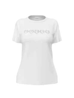 T-SHIRT DONNA - GUESS ATHLEISURE BIANCO - V6YI08 K4689