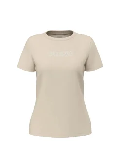 T-SHIRT DONNA - GUESS ATHLEISURE CREMA - V3BI11 J1314