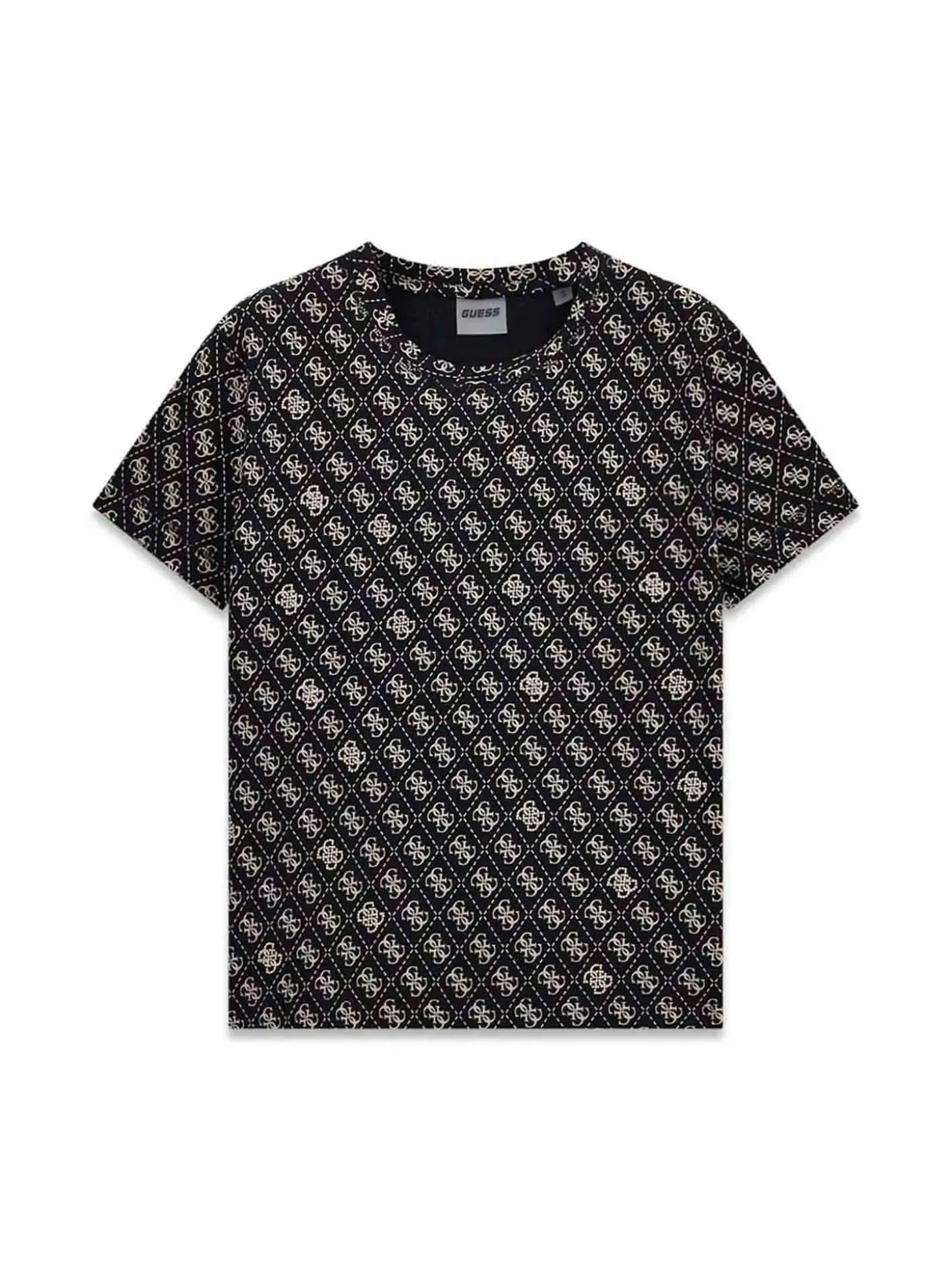 T-SHIRT DONNA - GUESS ATHLEISURE NERO-BIANCO - V5BI14 I3Z14