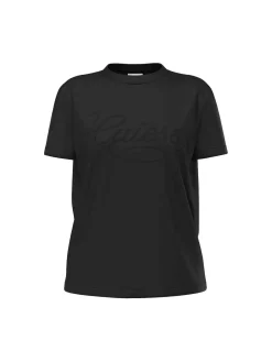 T-SHIRT DONNA - GUESS ATHLEISURE NERO - V6YI17 K4319