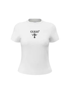 T-SHIRT DONNA - GUESS ATHLEISURE BIANCO - V4YI21 KCDH1