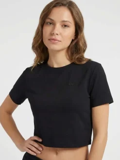 T-SHIRT DONNA - GUESS ATHLEISURE NERO - V6GI17 K2984