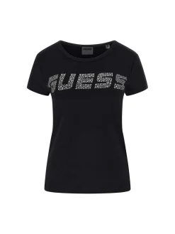 T-SHIRT DONNA - GUESS ATHLEISURE NERO - V4BI16 KCIV1