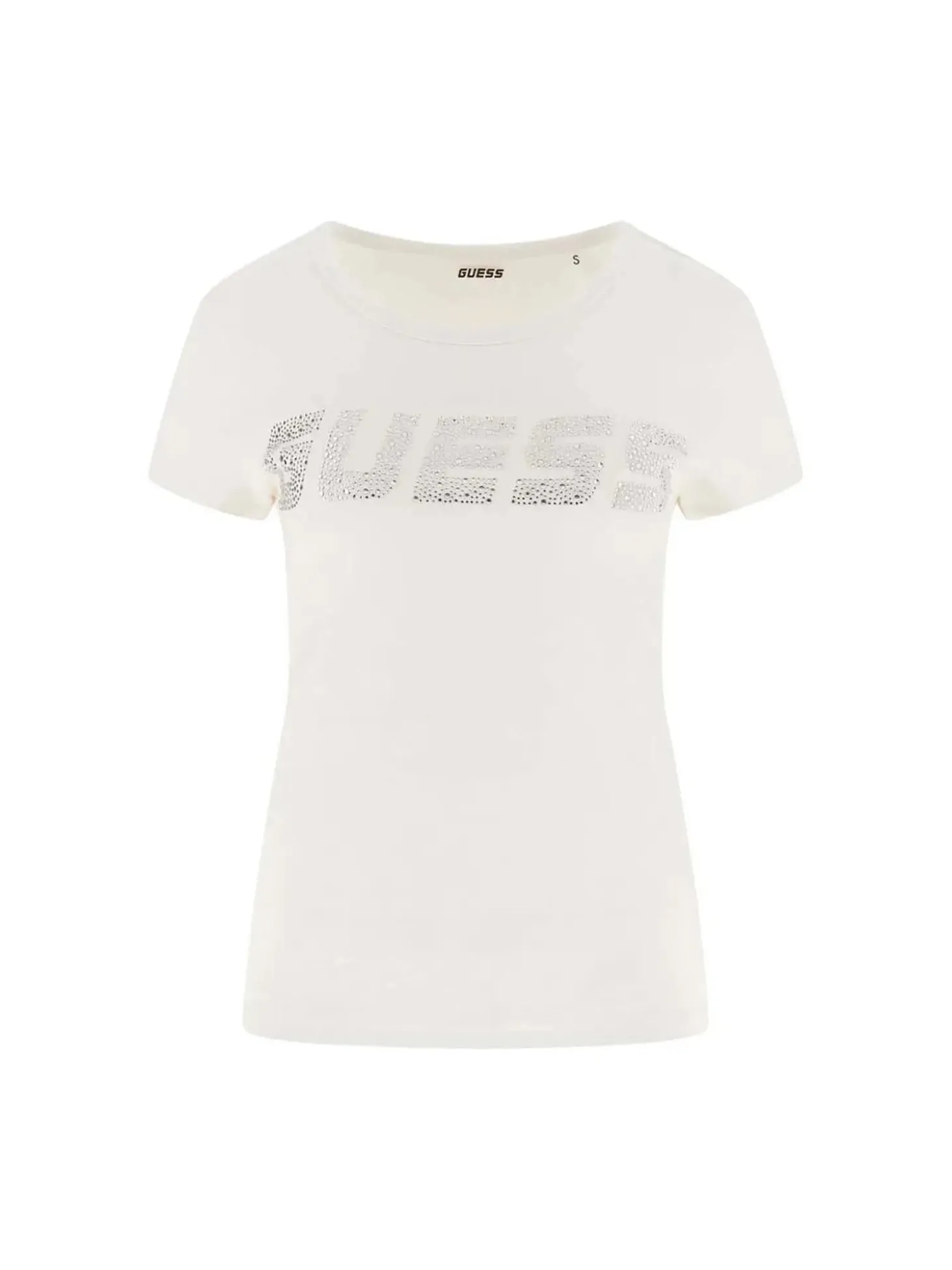 T-SHIRT DONNA - GUESS ATHLEISURE BIANCO SPORCO - V4BI16 KCIV1