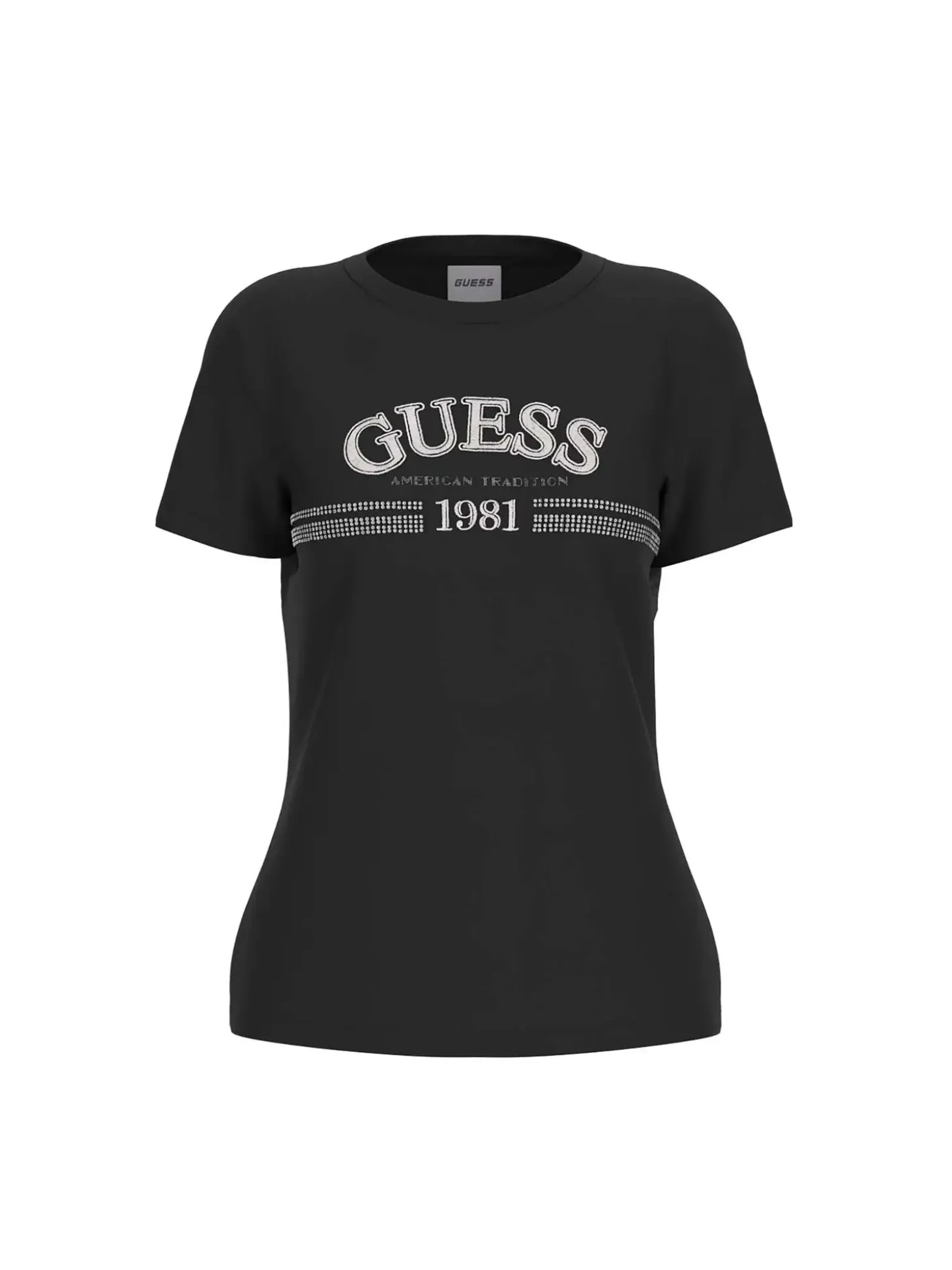 T-SHIRT DONNA - GUESS ATHLEISURE NERO - V6RI16 I3Z14
